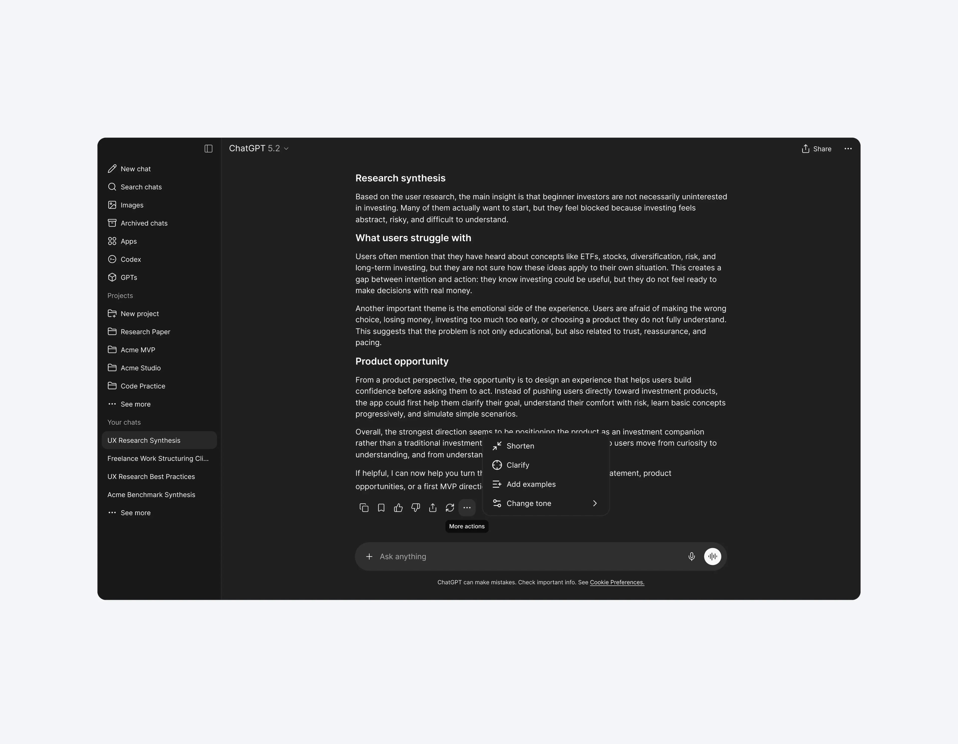 Analytics dashboard interface