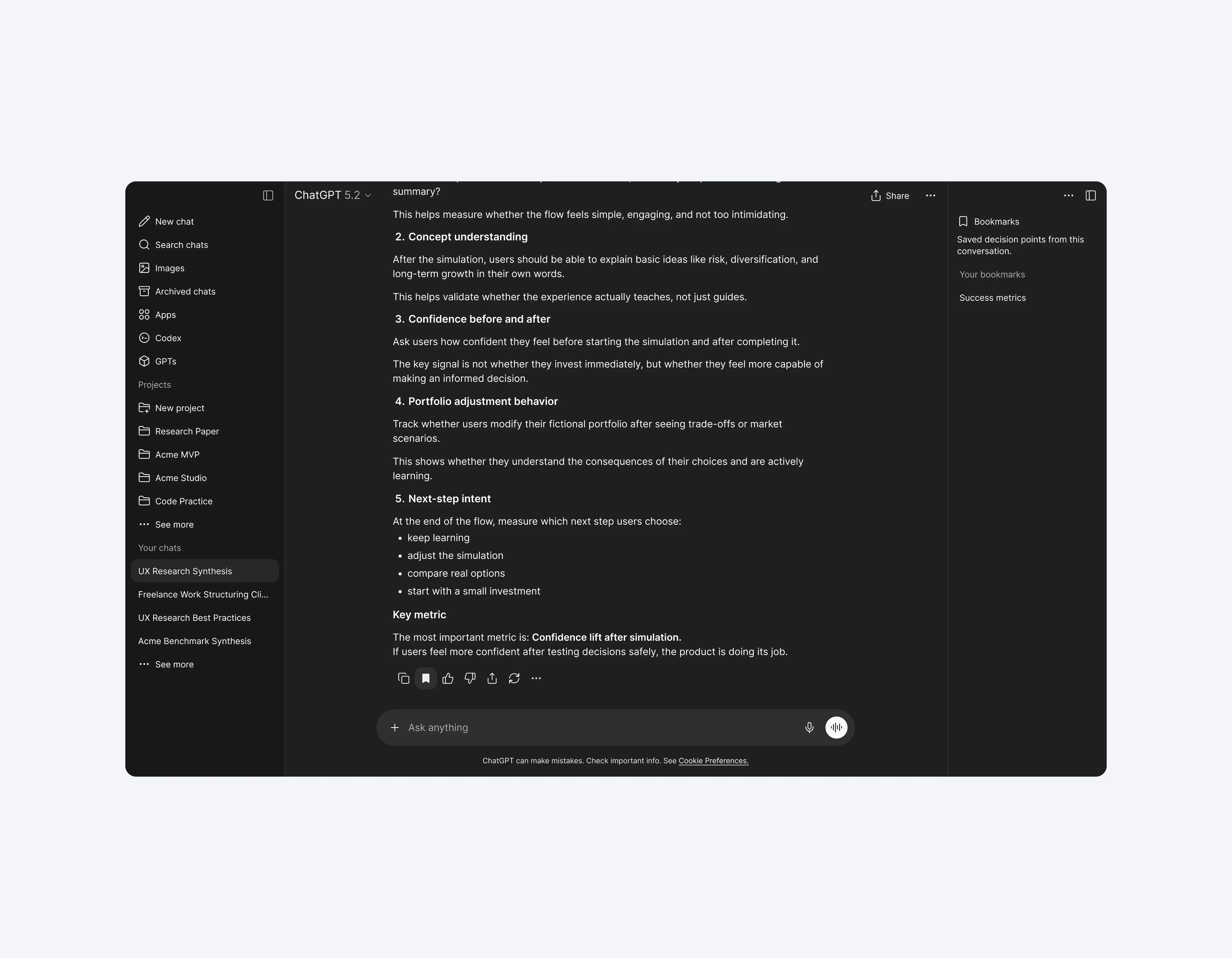 Analytics dashboard interface